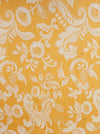 Golden yellow floral ticking. Spain c.1900 - 88×79 cm