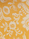 Golden yellow floral ticking. Spain c.1900 - 88×79 cm