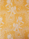 Golden yellow floral ticking with orquids. Spain c.1900 - 128×90 cm