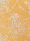 Yellow ticking with cupids. Spain c.1940 - Lot of 2 pieces