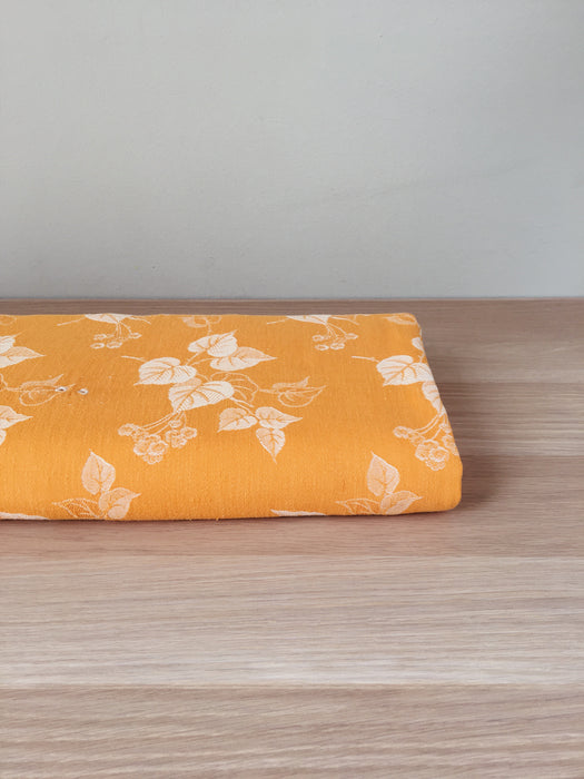 Yellow ticking with leaves. Spain c.1950 - Lot of 3 pieces