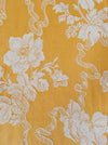 Yellow ticking with big flowers. Spain c.1930 - 50×75 cm