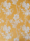 Yellow ticking with big flowers. Spain c.1930 - 50×75 cm