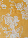 Yellow ticking with big flowers. Spain c.1930 - 50×75 cm