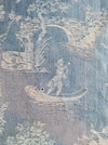 Light blue ticking with Versailles motif. Spain c.1930 - Lot of 3 pieces