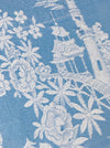 Chinoiserie ticking in light blue. Spain c.1950 - 48×85 cm