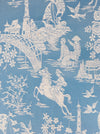 Chinoiserie ticking in light blue. Spain c.1950 - Lot of 3 pieces