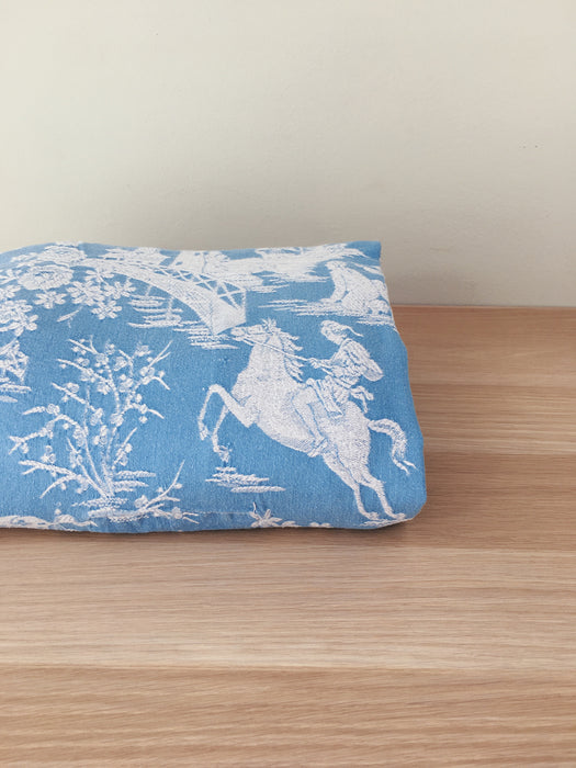 Chinoiserie ticking in light blue. Spain c.1950 - Lot of 3 pieces