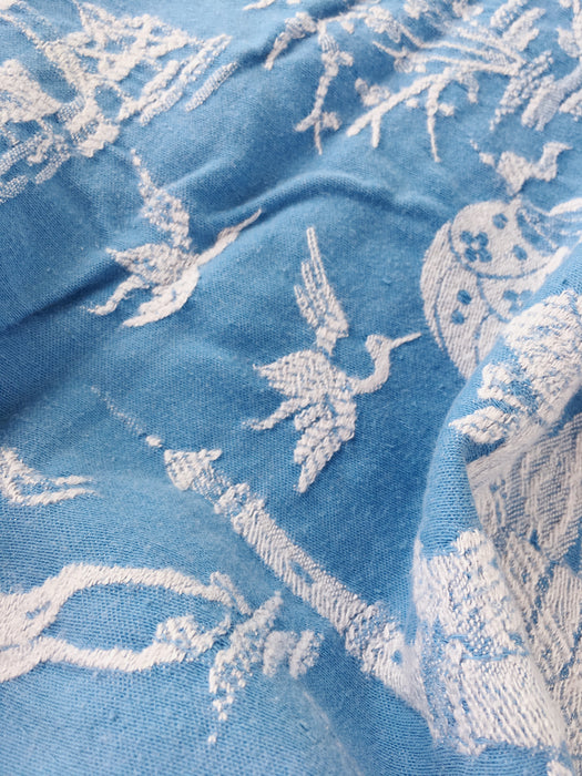 Chinoiserie ticking in light blue. Spain c.1950 - Lot of 3 pieces