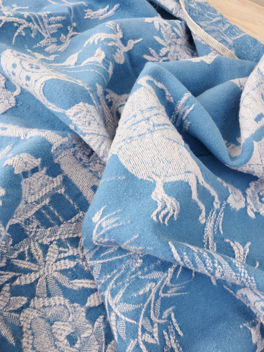 Chinoiserie ticking in light blue. Spain c.1950 - Lot of 3 pieces