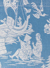 Chinoiserie ticking in light blue. Spain c.1950 - Lot of 3 pieces