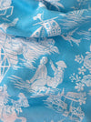 Chinoiserie ticking in blue. Spain c.1950 - Lot of 2 pieces 