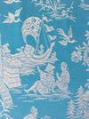 Chinoiserie ticking in blue. Spain c.1950 - Lot of 2 pieces 