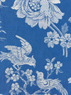 Cobalt blue ticking with birds talking. Spain c.1940 - Lot of 2 pieces