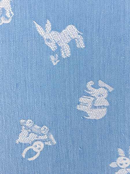 Blue Small Scale Antique European Ticking Fabric Recovered Panels REC-DA-AZUL-028 - Ticking Depot