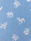Light blue ticking with childlike patterns. Very rare! Spain c.1900 - 144×72 cm 