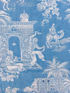 Blue ticking with dancer and musician. Spain c.1930 - 76×65 cm
