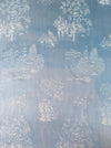 Chinoiserie ticking in sky blue. Spain c.1950 - 77×160 cm
