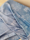 Chinoiserie ticking in sky blue. Spain c.1950 - 77×160 cm