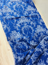 Flower baskets ticking in cobalt blue. Spain c.1950 - Lot of 2 pieces