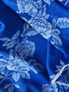 Blue cobalt ticking with clusters of flowers. Spain c.1950 - Lot of 4 pieces