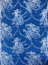 Dark blue ticking with cute cupids. Spain c.1920 - Lot of 2 pieces
