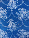 Dark blue ticking with cute cupids. Spain c.1920 - Lot of 2 pieces