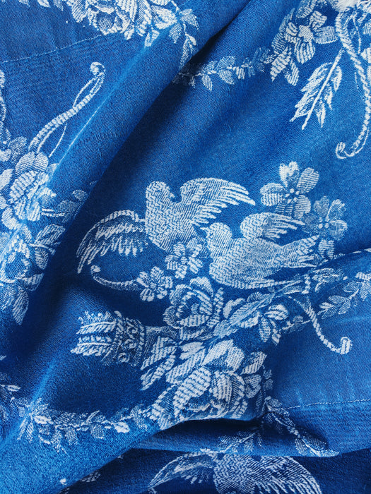 Dark blue ticking with cute cupids. Spain c.1920 - Lot of 2 pieces