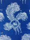 Swans in mermaid blue ticking. Spain c.1960 - Lot of 2 pieces