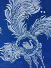 Swans in mermaid blue ticking. Spain c.1960 - Lot of 2 pieces
