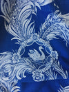 Swans in mermaid blue ticking. Spain c.1960 - Lot of 2 pieces