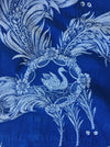 Swans in mermaid blue ticking. Spain c.1960 - Lot of 2 pieces