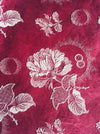 Ticking in burgundy with roses. Spain c.1950 - Lot of 2 pieces