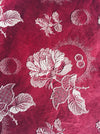 Ticking in burgundy with roses. Spain c.1950 - Lot of 2 pieces