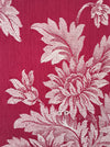 Burgundy ticking with chrysanthemums. Spain c.1930 - Lot of 2 pieces