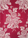 Burgundy ticking with chrysanthemums. Spain c.1930 - Lot of 2 pieces