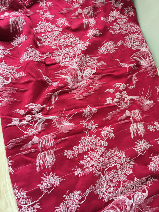 Exotic nature in Burgundy ticking. Spain c.1940 - 90×145 cm 