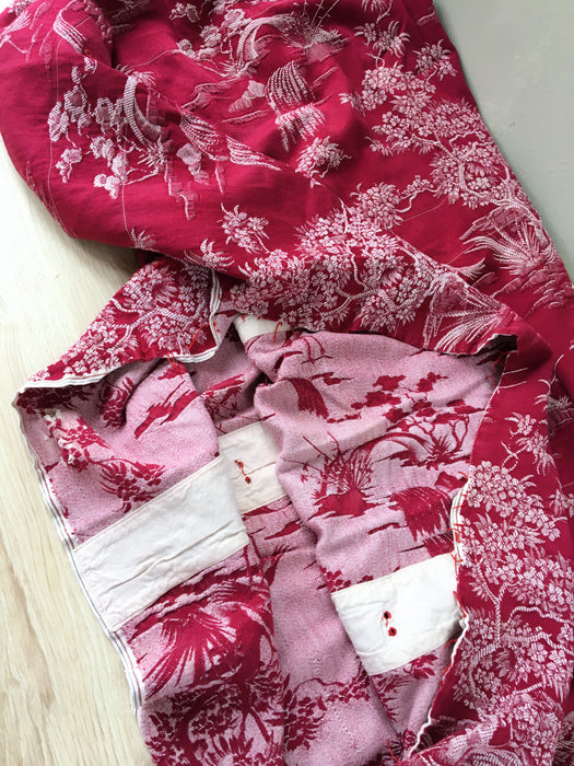 Exotic nature in Burgundy ticking. Spain c.1940 - 90×145 cm 