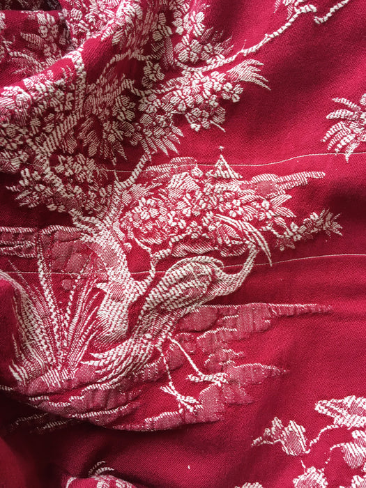 Exotic nature in Burgundy ticking. Spain c.1940 - 90×145 cm 