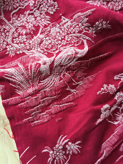 Exotic nature in Burgundy ticking. Spain c.1940 - 90×145 cm 