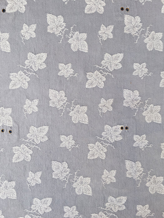 Gray ticking with vine leaves. Spain c.1940