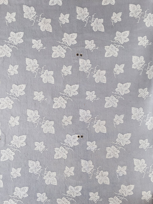 Gray ticking with vine leaves. Spain c.1940