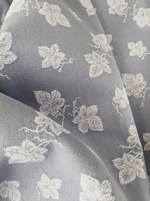 Gray ticking with vine leaves. Spain c.1940