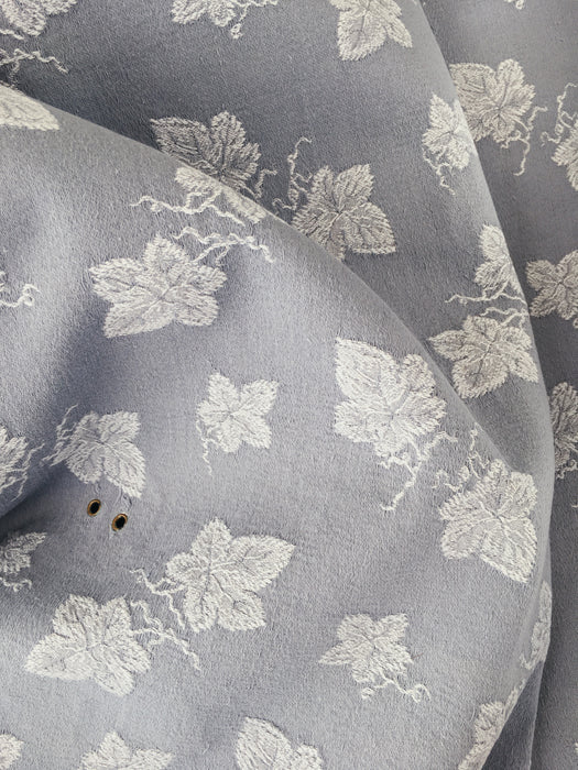 Gray ticking with vine leaves. Spain c.1940