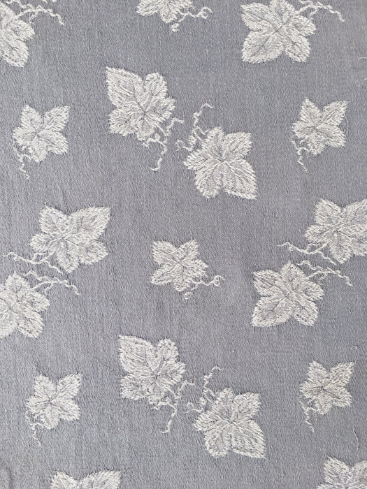 Gray ticking with vine leaves. Spain c.1940