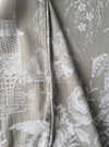Chinoiserie in gray ticking. Very rare. Spain c.1940 - 66×168 cm