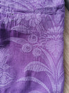 Large peacock in lilac ticking. Spain c.1930 - 154×180 cm