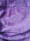 Large peacock in lilac ticking. Spain c.1930 - 154×180 cm