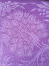 Large peacock in lilac ticking. Spain c.1930 - 154×180 cm
