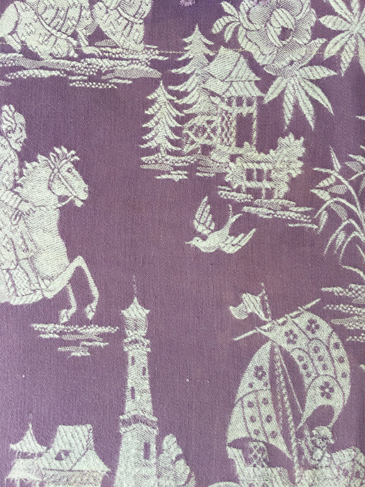 Chinoiserie in lilac ticking. Spain c.1950 - 130×165 cm